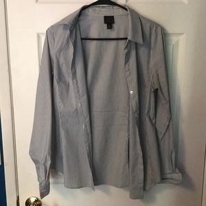 Worthington Striped Long Sleeve Blouse